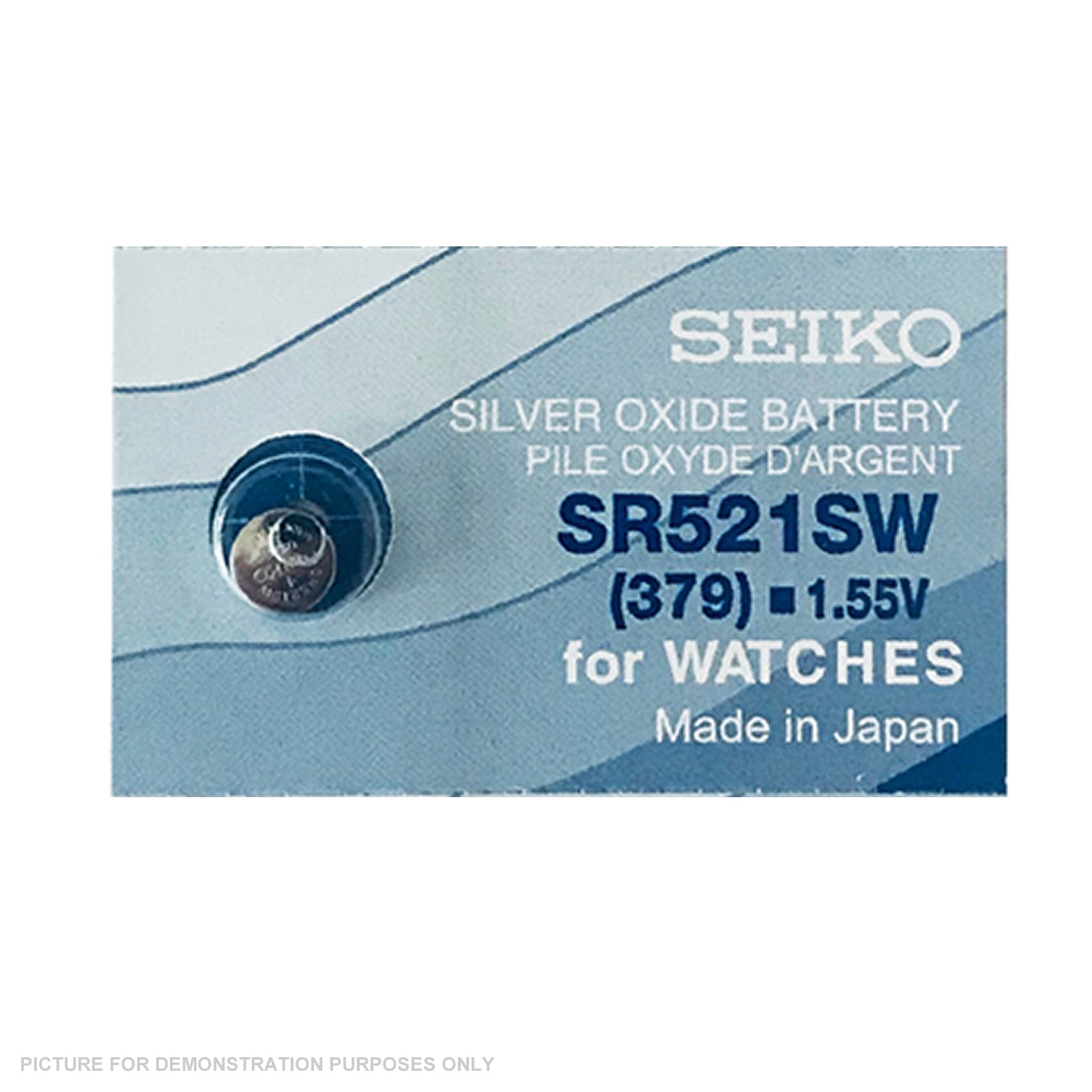 SEIKO SR521SW (379) Silver Oxide Watch Battery 1.55v (1 ONLY)